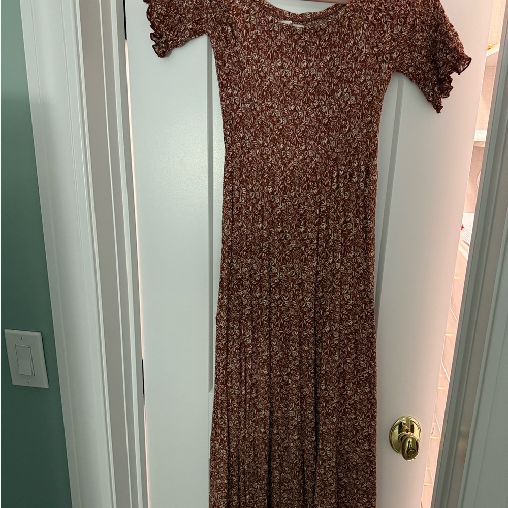 NATURAL LIFE Floral Rust Maxi Dress